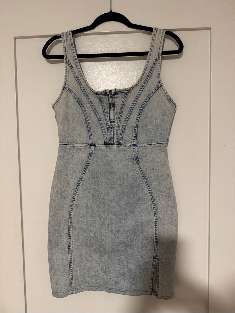 Light Wash Denim Tank Dress - Women